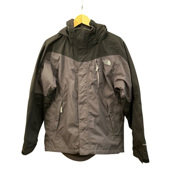 The North Face Men's Hyvent Anorak Jacket Black Gray Size Small Waterproof EUC - Picture 1 of 8